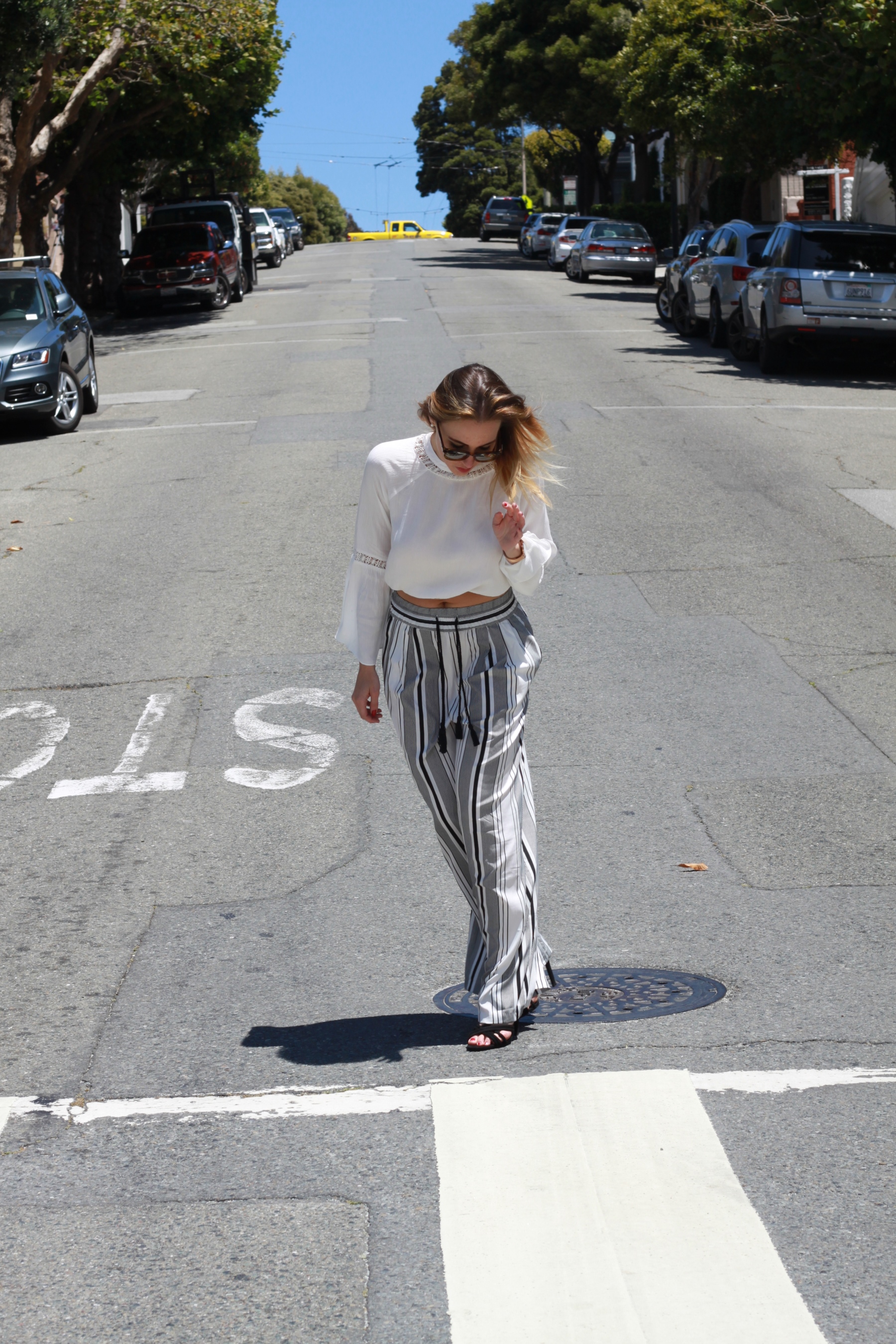 OUTFIT Silk Pants and cropped longsleeve San Francisco (6)